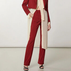 Patrizia Pepe Essential Crepe Pant Martian Red Size 40
